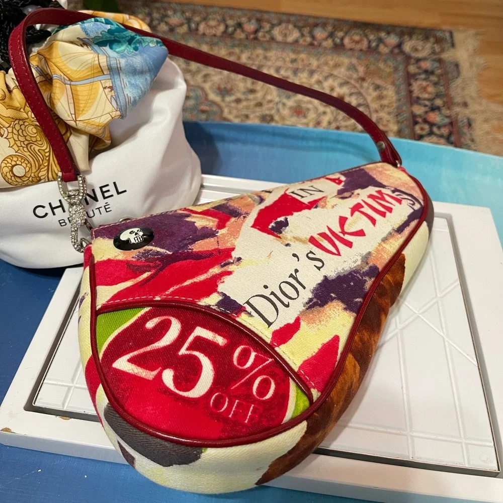 Dior Limited Edition Multicolor Victim Mini Saddle Bag - Picture 4 of 16